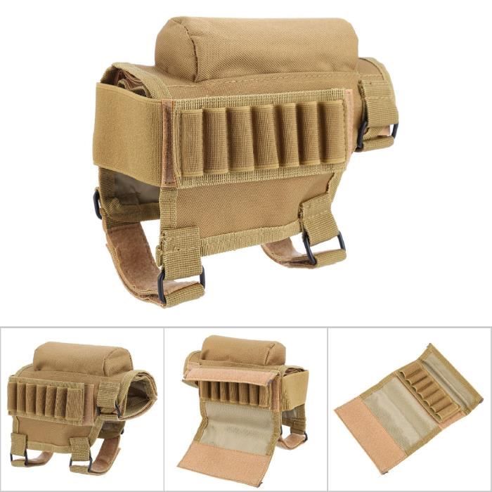Support De Cartouches MOLLE Pliable – Pochette Ceinture Nylon – 12 Fusil De Chasse