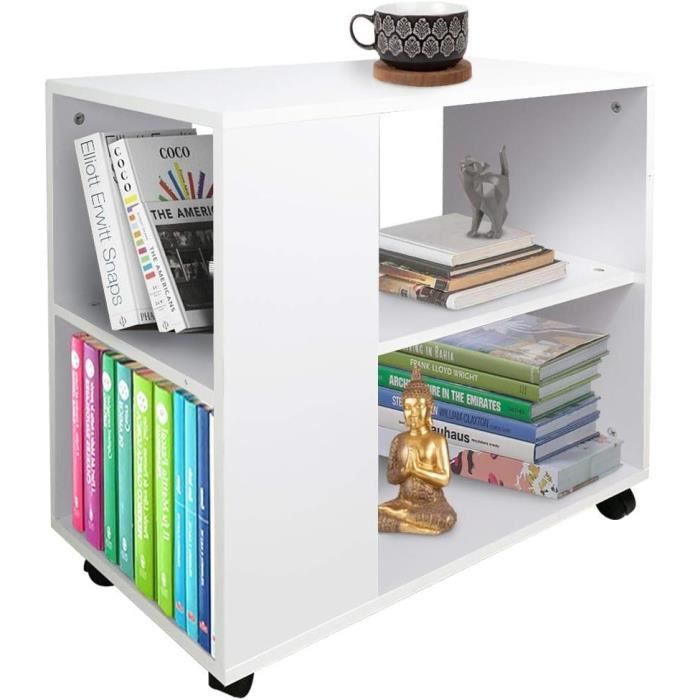 Whemyreat Organisateur Chariot Art Bibliothèque Étagère Roulante 5 Niveaux - Kaki Ou Blanc