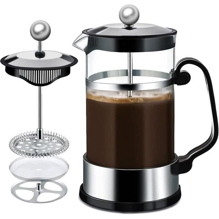 Cafetière à Piston 1000 Ml (1 Litre) En Verre Borosilicate - GUHAOOL, Classique - Neuf