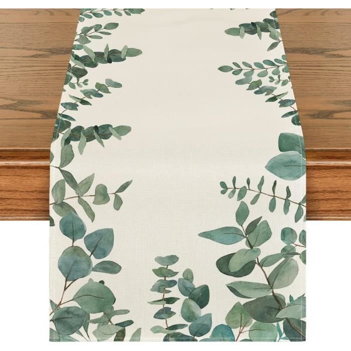 Chemin De Table Pâques - Motif Lapin Fleuri - Déco Printanière Lavable 40x100 Cm - Artoid Mode