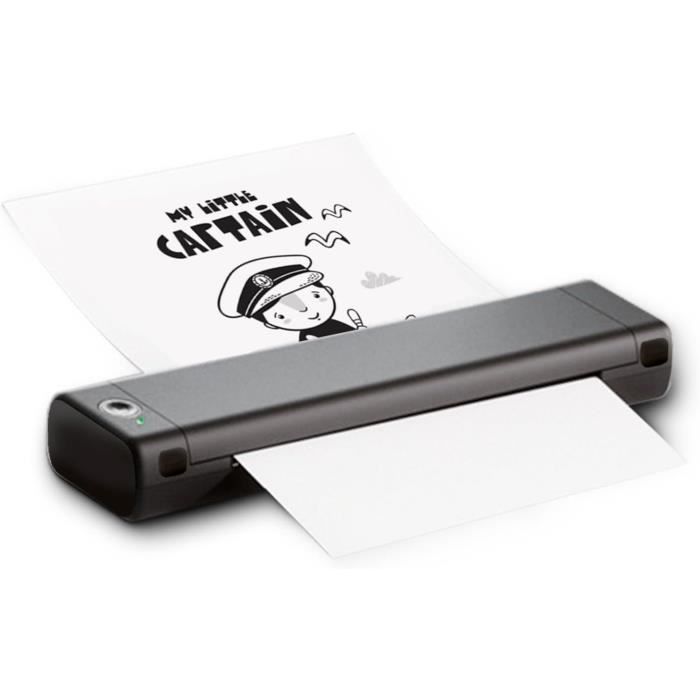 Phomemo M834 Imprimante Thermique A4, Imprimante Portable Sans Encre Connexion Smartphone Via Bluetooth Supporte Le Papier Thermique A4 210x297mm 80mm Mini Scanner Imprimante 300dpi