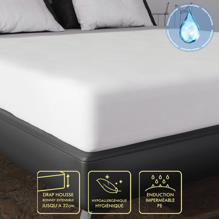 Protège matelas imperméable 140X200 cm BOUCLETTE