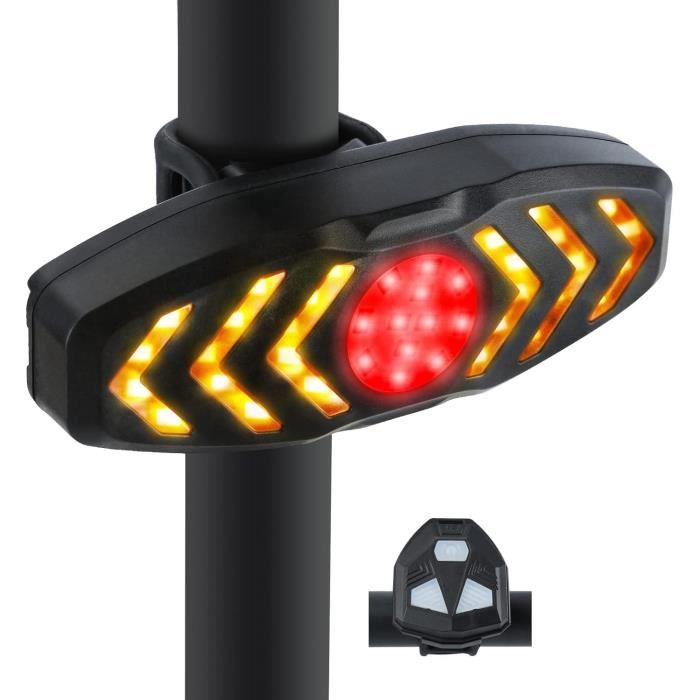 NNGT Feux Clignotants Vélo Avant & Arrière 85 Lumens – Télécommande + USB – Ultra Visible & Étanché IPX6