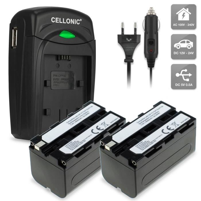 2x Batteria per Sony NX100 NX5 HXR-MC2500 MC2000