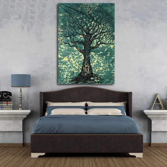 Tempsa 210x145cm Tableau Tapisserie De Arbre De Vie Pr Decoration Maison Mur Achat Vente Tableau Toile Cdiscount