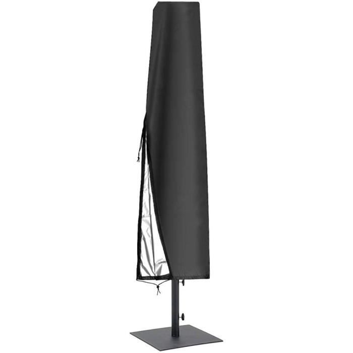 Housse De Protection Parasol Déporté - Imperméable Anti-UV Anti-Vent - Polyester 190T - Tailles 265cm - Vert