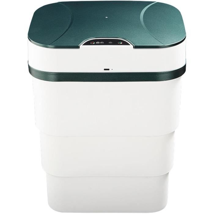 FRESHLIX Lot De 2 Poubelles Automatiques De Salle De Bain De 9 Litres, Poubelle Intelligente Sans Contact Avec Détecteur De Mouvement, Avec Couvercle, électrique, étanche, Petite Poubelle