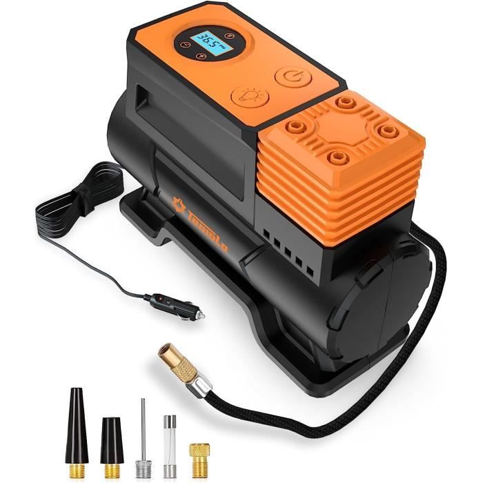 Gonfleur Pneus Sans Fil Portable 150 PSI - Compresseur Voiture, Vélo, Moto - Affichage Numérique, Arrêt Auto, Lumière LED