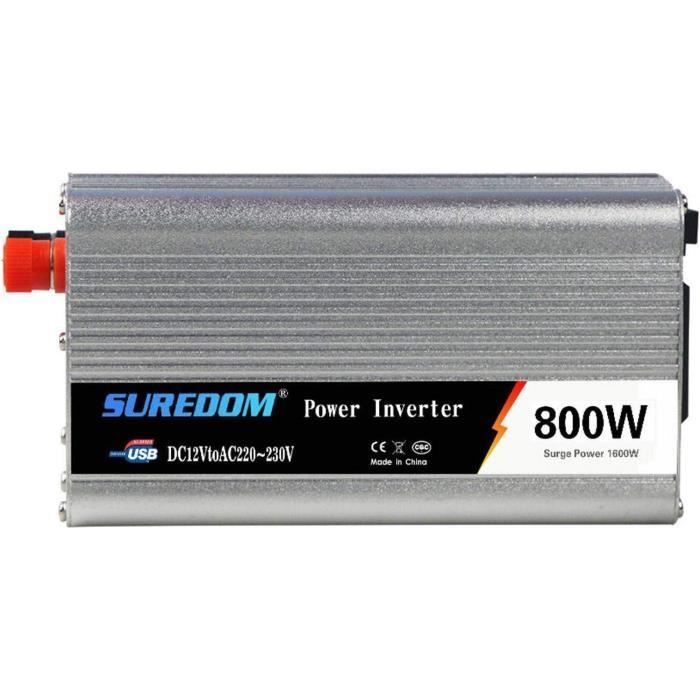 Onduleur 24V à 220V 200W Pour Camion - Sinusoïdale Modifiée, 4 Ports USB, Double Prise, Affichage LED - 8