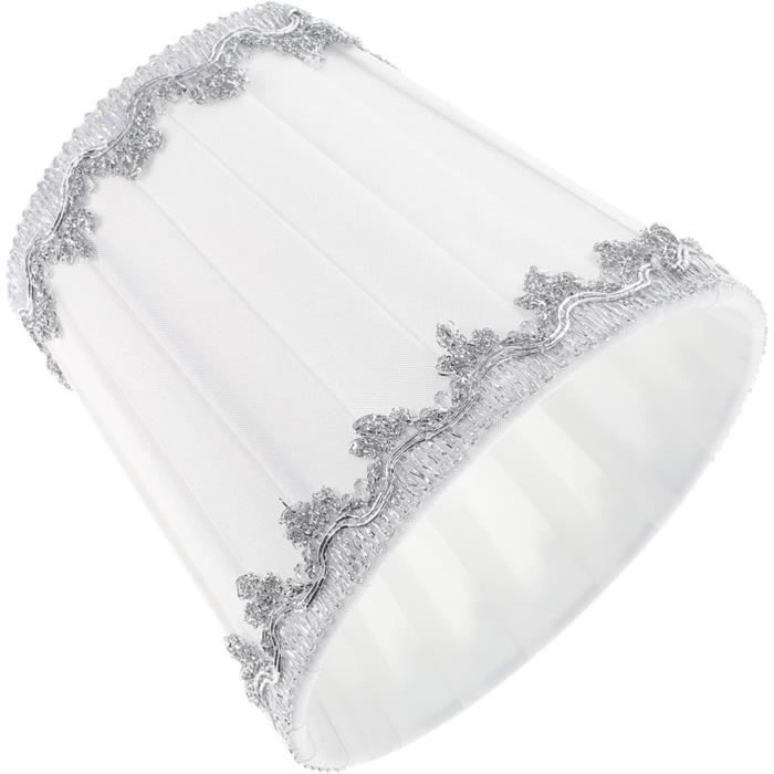 Abat-jour Plissé Beige Pour Lampe - Dimensions 28x28x15 Cm - Pour Douille E27 - Décoration Salon, Chambre, Bureau - 7