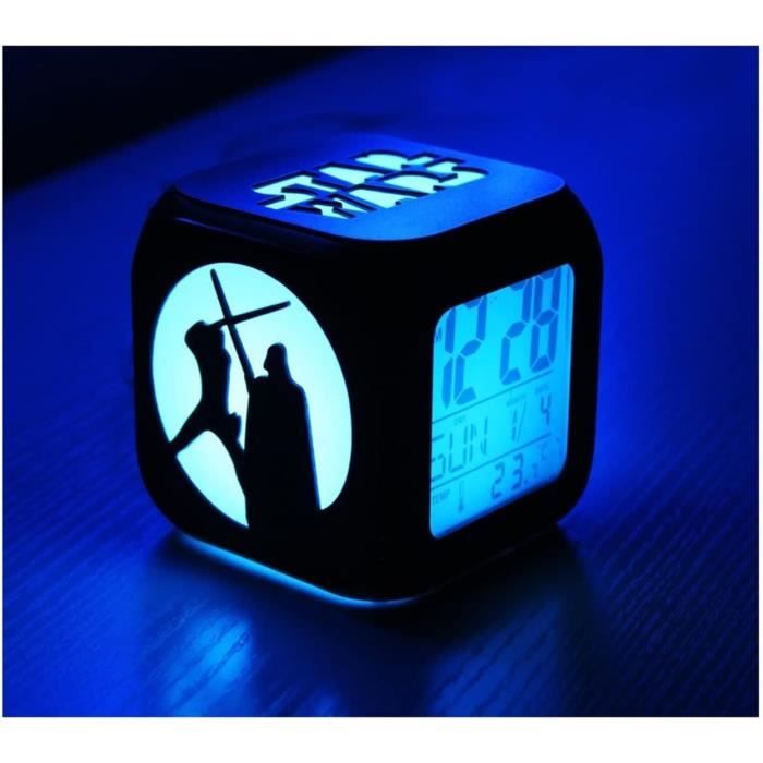 Réveil Dinosaure 3D Lumineux - Horloge LED Multicolore Pour Chambre D'Enfants Avec Fonction Nuit