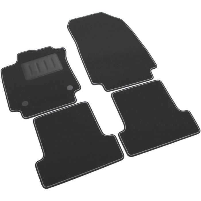 Tapis Voiture Alfa Romeo Mito Fabbri - Moquette Noire Brodée, Fond Caoutchouc Antidérapant, Sur Mesure