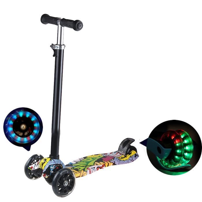 Trottinette Enfant SEJOY 3 Roues Réglable Avec Lumières LED - Neuf - Cadeau Idéal Bleu