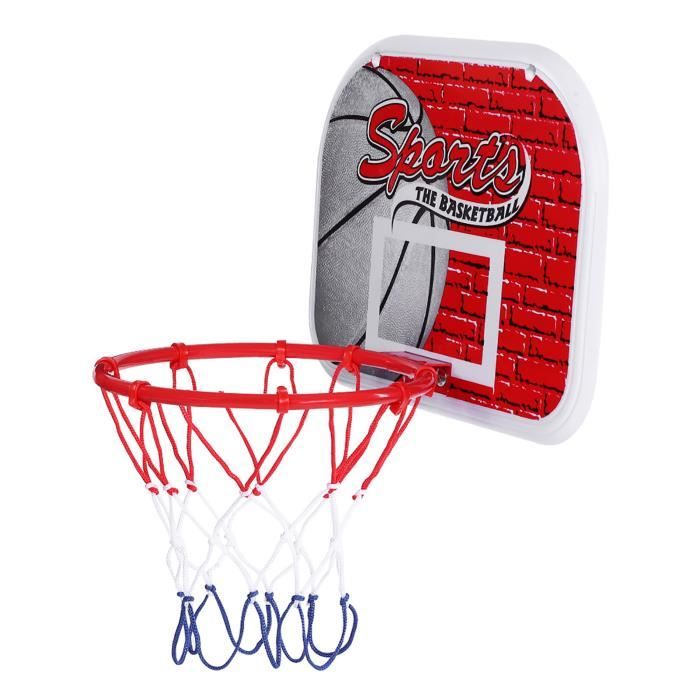 Mini Panier De Basket Avec Ventouses - 16,2x12 Cm - 2 Balles Et Pompe Incluses - Pour Bureau Ou Chambre