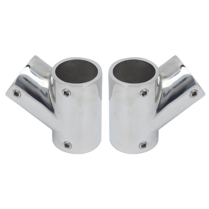 Raccord Coude 2 Voies Pour Main Courante Bateau – Inox 316 Marine, Uxcell