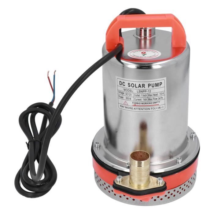 Pompe Submersible Solaire Inox - Pompe Puits Profonde 1,2 M³/h, 30m Immersion, IP68 Avec Câble 5m - Idéale Irrigation & Eau Potable