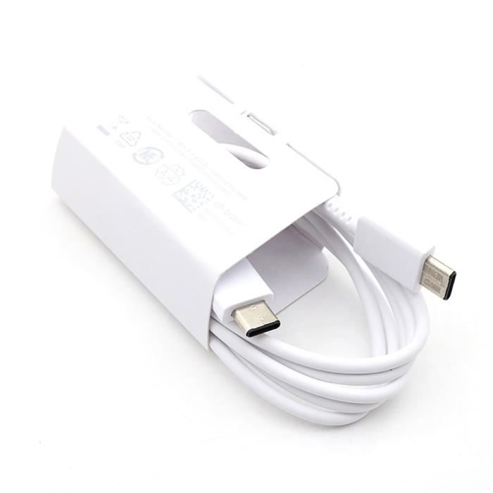 Chargeur Rapide USB C 45 W Chargeur USB C Ultra Rapide Avec Câble en Nylon  USB C (2 m, 100 W) pour Samsung Galaxy S22/S22+/S22 Ultra/S21/S21 FE/S20/Z
