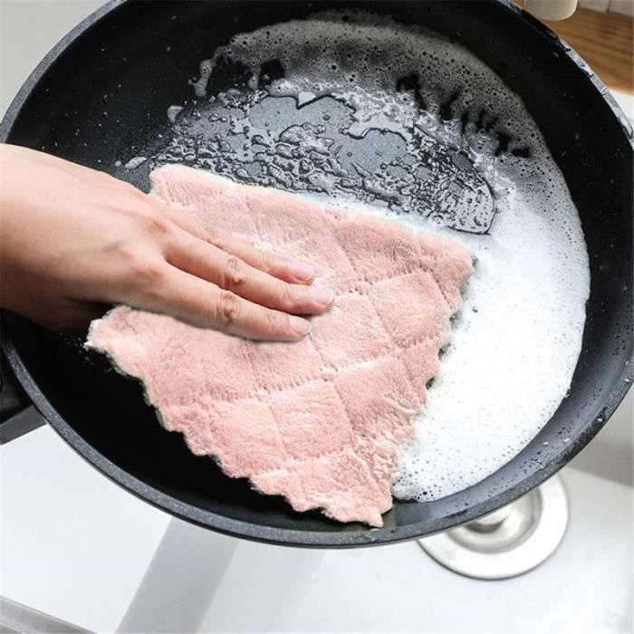 Yardwe Lot De 6 Essuie-Mains Microfibre - 40x30cm - Suspendus Pour Cuisine/Salle De Bain - Couleurs Assorties
