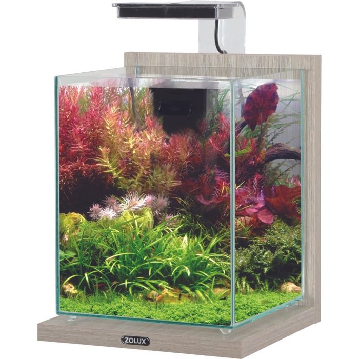 Aquarium poisson équipé 10 litres Jalaya 2 zebrano gris - Zolux Gris