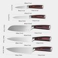 Couteau de cuisine Set Couteaux chef professionnel japonais 7CR17 haute teneur en carbone en acier inoxydable viande Santoku Cou232-1