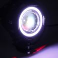 Atyhao Yeux d'ange lumière 2PCS 12V 125W 3000lm U7 LED Angel Eyes Projecteur Lumière Blanche IP68 Phare de Moto avec Interrupteur-1