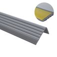 90cm profilé d'escalier nez de marche adhésif antidérapant PVC gris ND, 40 x 25 mm-1