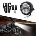 Phare moto,  LED moto phare, Projecteurs Phare de moto,  Phare LED de moto avec support pour Cafe Racer-1