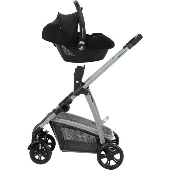BEBECONFORT Poussette 3 en 1 Hello avec nacelle integree Siege auto Gr0 Cosi 4 roues Black Chic naissance a 22kg 0 3 ans Cdiscount Puericulture Eveil bebe