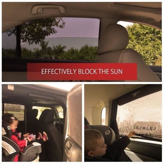 URAQT Lot de 2 Pare-Soleil Universel pour Voiture Bébé, Pare-Soleil Auto-Adhésifs pour Enfants, Protection UV, Taille 51x31 cm URAQT Lot de 2 Pare-Soleil Universel pour Voiture Bébé, Pare-Soleil Auto-Adhésifs pour Enfants, Protection UV, Taille 51x31 cm