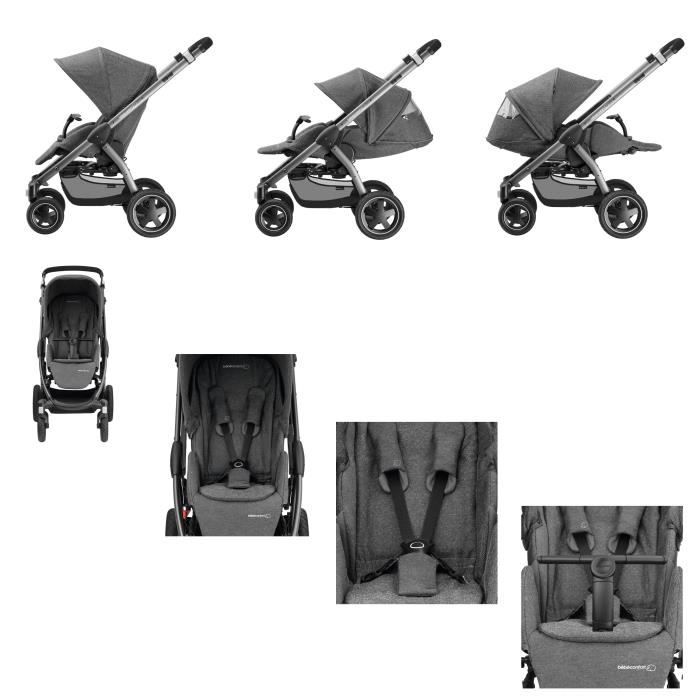 BEBE CONFORT Poussette Trio Combinée Pack Zelia 3 en 1, Nomad Black -  Cdiscount Puériculture & Eveil bébé