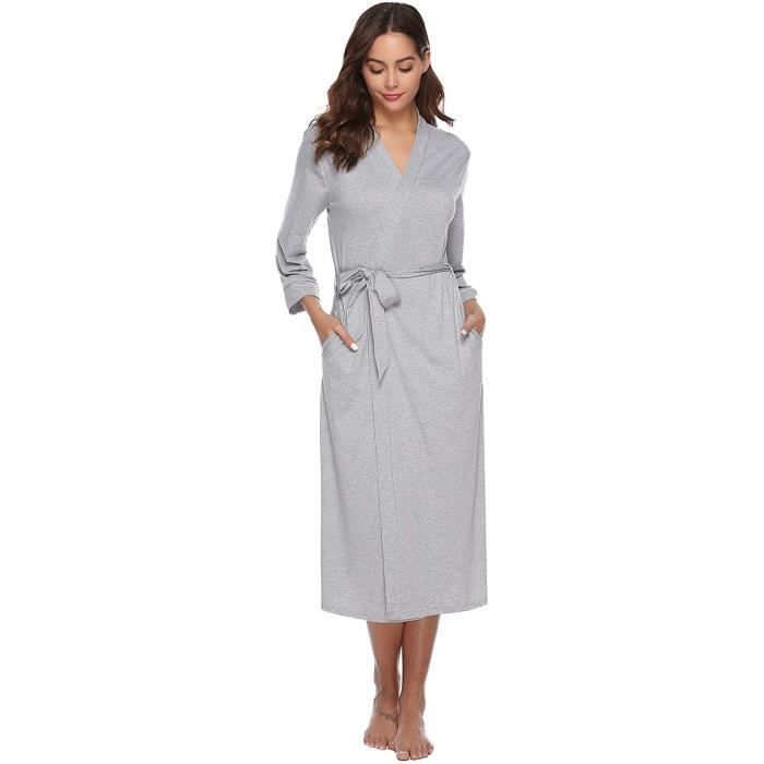 Robe de chambre femme coton leger hot sale