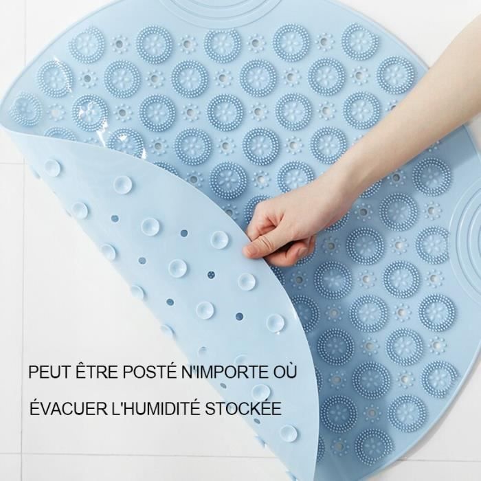 Gray/30X30CM)GURET – tapis de bain rond antidérapant, douche de sécurité,  tapis de salle de bain en PVC avec trou de vidange, tapis - Cdiscount  Bricolage