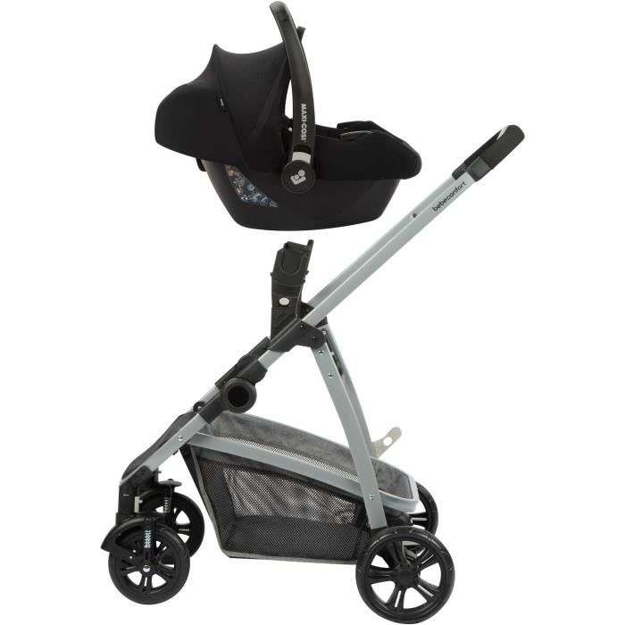 Poussette avec nacelle + cosi hello 3en1 noir Bebeconfort