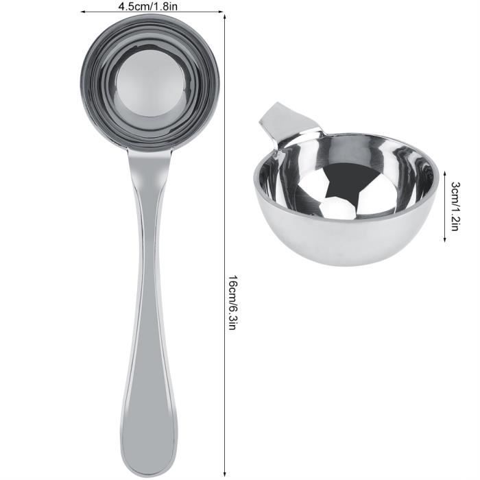 Cuillères Doseuses 30 Ml - Lot De 2 En Acier Inoxydable Doré - Pour Café, Sucre, épices - 12.2 X 4.9 Cm