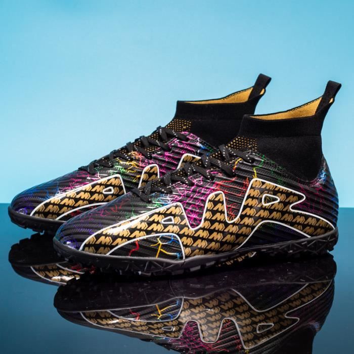 Chaussures de football REMYCOO WYD Montantes Antiderapantes Or noir Cdiscount Sport