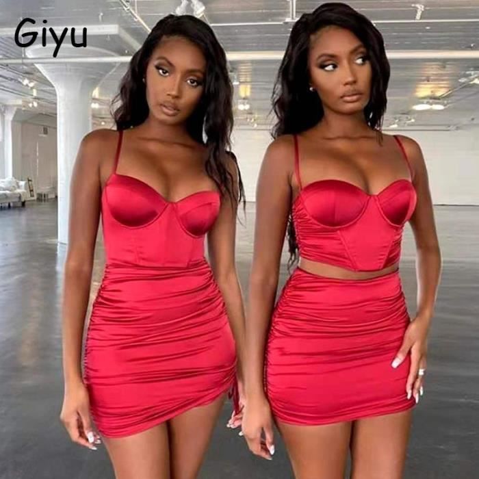 Robe satin froncé 2025