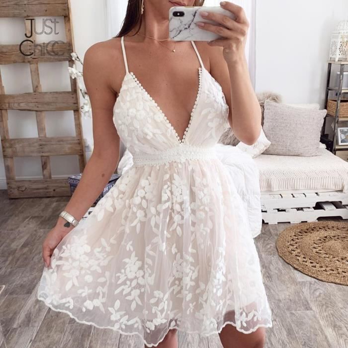 Robe blanche mini outlet