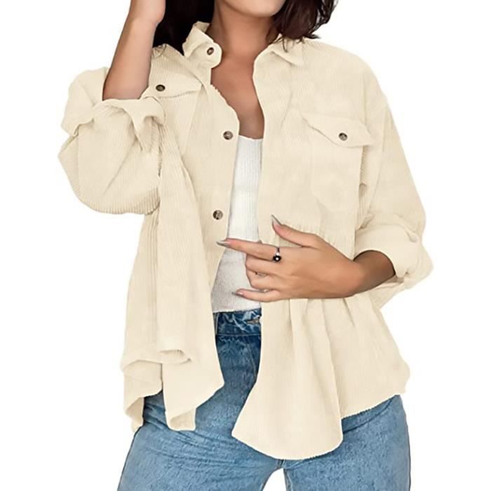 Veste cotele beige femme outlet