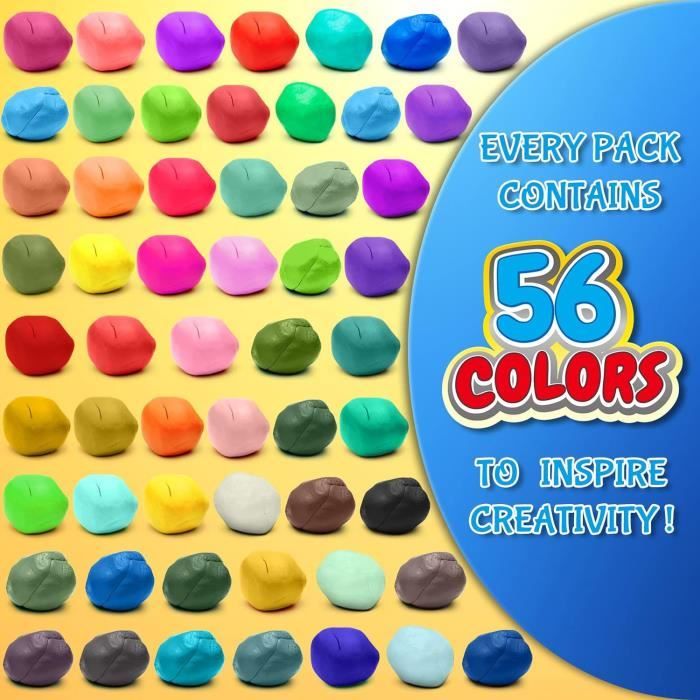 Jouet éducatif Pâte à Modeler 36 Couleurs ZAMDOE - Argile Autodurcissante Légère, Non Toxique