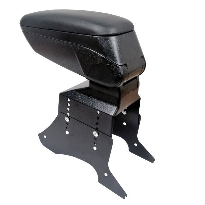 Accoudoir Central Universel Voiture - Compatible Peugeot (406, 306, 307, 308, 208...) - Cuir Noir - Boloromo