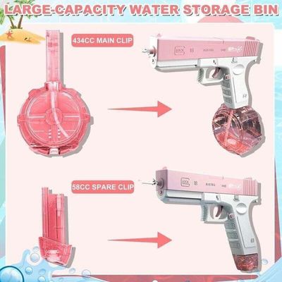 Rose - Pistolet à eau électrique pour enfants, jet'eau automatique Rose - Pistolet à eau électrique pour enfants, jet'eau automatique