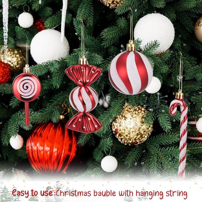 DKDDSSS 18 Pcs Décoration De Noël, Ornements De Bonbons, Ornements De