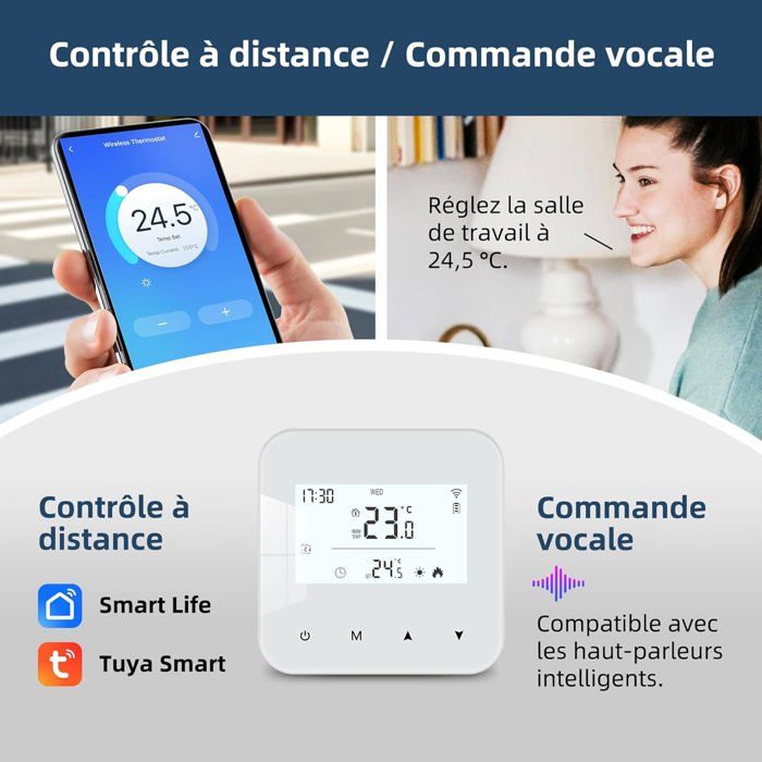 Thermostat WiFi Beok pour chaudières gaz et fioul, Programmation — free download