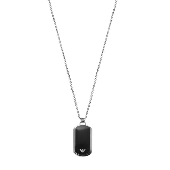 Collier Armani EGS1726040 Tôle inoxydable PVD noir