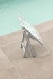 Table basse de jardin pliante en aluminium - City Garden - Marius - Blanc - 43x43 cm-3