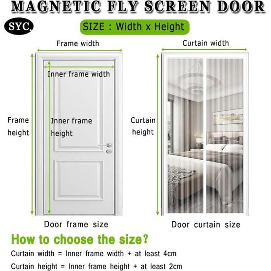 Moustiquaire Sur Mesure Fermeture Automatique 220 X 185