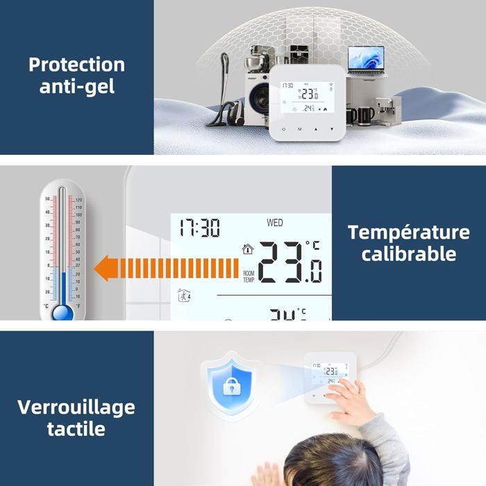 Thermostat WiFi Beok pour chaudières gaz et fioul, Programmation — free download