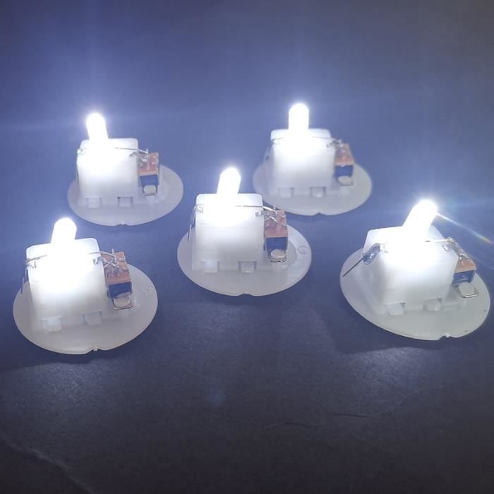 Lot de 24 ampoules LED à piles pour lanternes en papier et ballons, décoration de fête, étanches - Blanches | Leroy Merlin