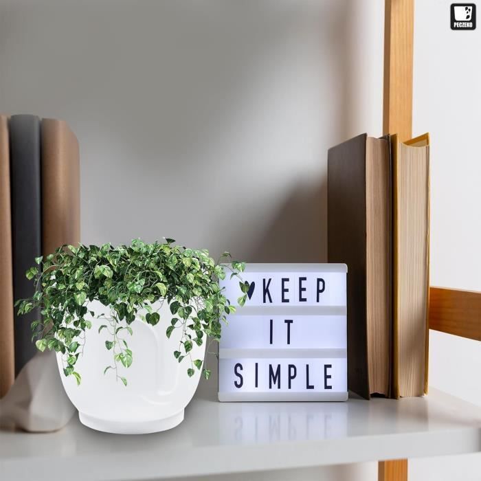 Lot De 2 Pots De Fleurs Mats En Plastique - Pour Grandes Et Petites Fleurs - Noir - Diamètre Lot De 2 Pots De Fleurs Mats En Plastique - Pour Grandes Et Petites Fleurs - Noir - Diamètre