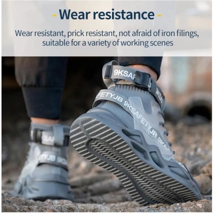 Bottes de travail chaussures de sécurité indestructibles hommes